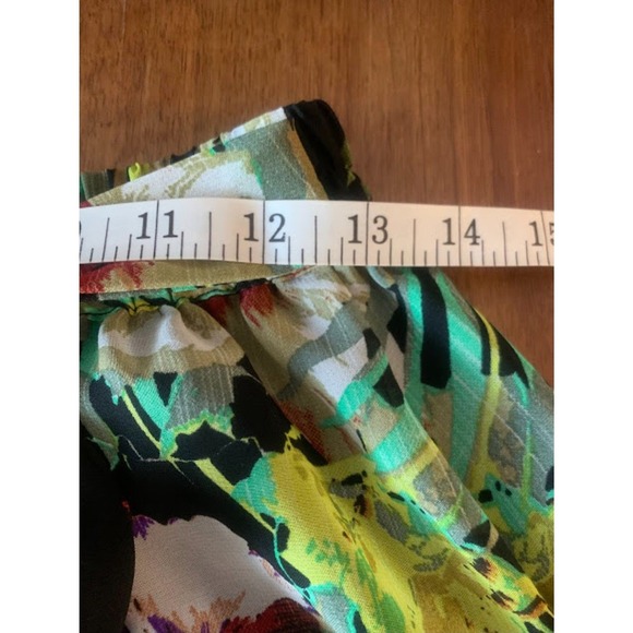 Moon Orchid Skirt Midi Women's Small Black/Floral Flowly Elastic Waist - Picture 6 of 9